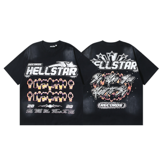 Hellstar Washed Print Short-Sleeve T-Shirt